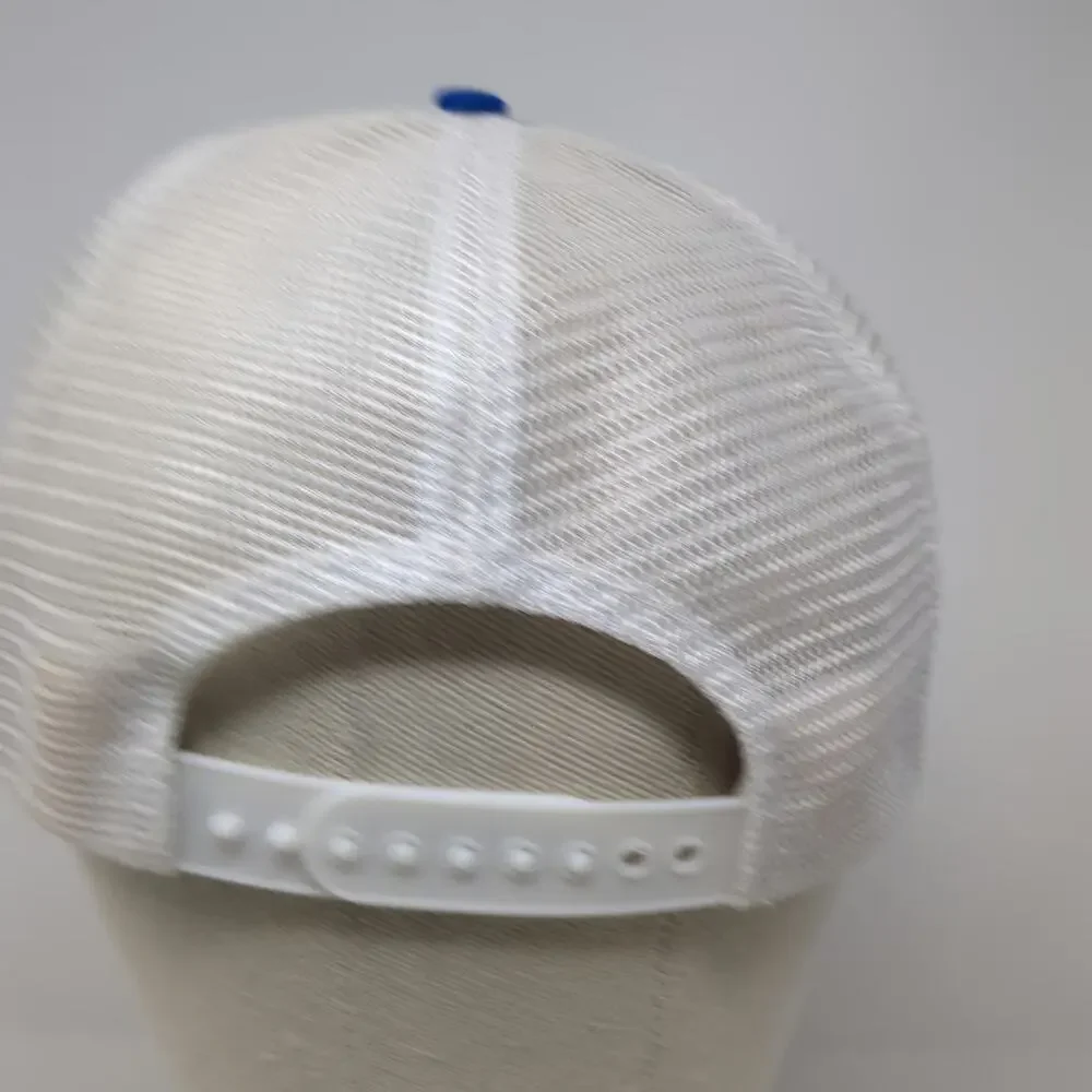 Nissin Trucker Hat Blue White One Size Master Meat Cutter Cleaver Snapback